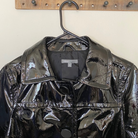 VINCE black patent leather coat - Picture 2 of 14